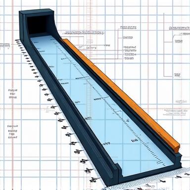 Schema tecnico di una pista da bowling.