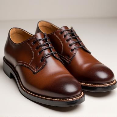 Un paio di scarpe da bowling in pelle fatte a mano.